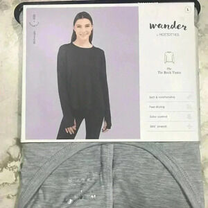 Wander By Hottotties Tie Back Tunic Heathered Top